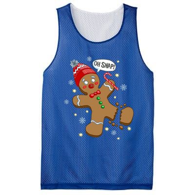 Gingerbread Cookie Xmas Oh Snap Funny Cute Christmas Gift Mesh Reversible Basketball Jersey Tank