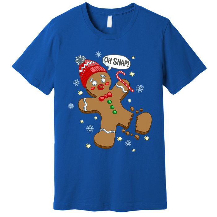 Gingerbread Cookie Xmas Oh Snap Funny Cute Christmas Gift Premium T-Shirt