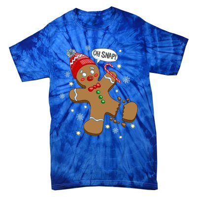 Gingerbread Cookie Xmas Oh Snap Funny Cute Christmas Gift Tie-Dye T-Shirt