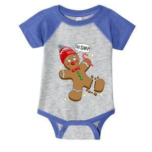 Gingerbread Cookie Xmas Oh Snap Funny Cute Christmas Gift Infant Baby Jersey Bodysuit