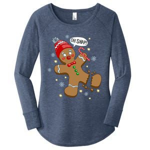 Gingerbread Cookie Xmas Oh Snap Funny Cute Christmas Gift Women's Perfect Tri Tunic Long Sleeve Shirt