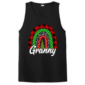 Granny Cute Xmas Rainbow Red Plaid Leopard Christmas Tree Gift PosiCharge Competitor Tank