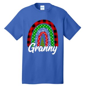 Granny Cute Xmas Rainbow Red Plaid Leopard Christmas Tree Gift Tall T-Shirt