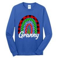 Granny Cute Xmas Rainbow Red Plaid Leopard Christmas Tree Gift Tall Long Sleeve T-Shirt