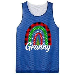 Granny Cute Xmas Rainbow Red Plaid Leopard Christmas Tree Gift Mesh Reversible Basketball Jersey Tank