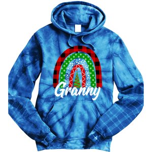 Granny Cute Xmas Rainbow Red Plaid Leopard Christmas Tree Gift Tie Dye Hoodie