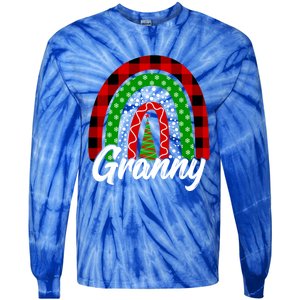 Granny Cute Xmas Rainbow Red Plaid Leopard Christmas Tree Gift Tie-Dye Long Sleeve Shirt