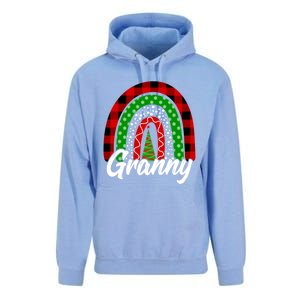 Granny Cute Xmas Rainbow Red Plaid Leopard Christmas Tree Gift Unisex Surf Hoodie