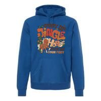 Groovy Cow Xmas Giddy Up Jingle Horse Pick Up Your Feet Gift Premium Hoodie