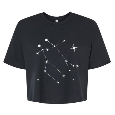 Gemini Constellation Zodiac Bella+Canvas Jersey Crop Tee