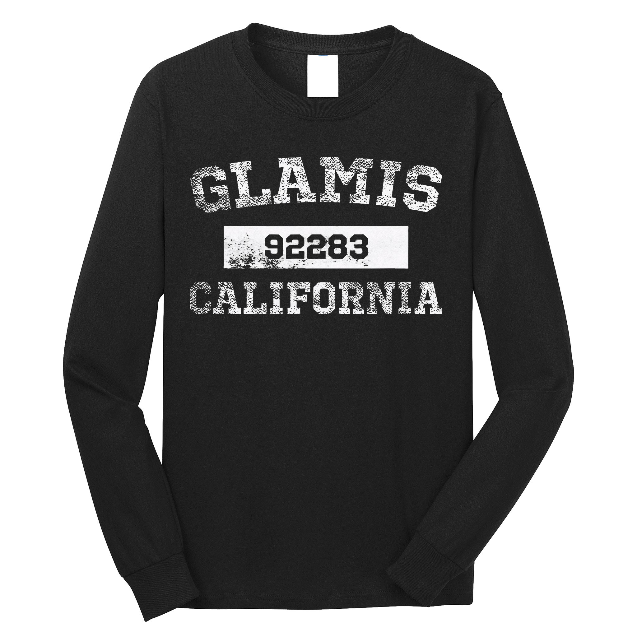 Glamis California Zip Code 92283 Distressed Long Sleeve Shirt