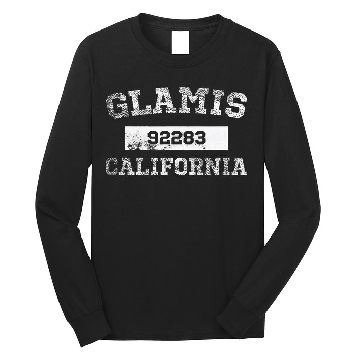 Glamis California Zip Code 92283 Distressed Long Sleeve Shirt