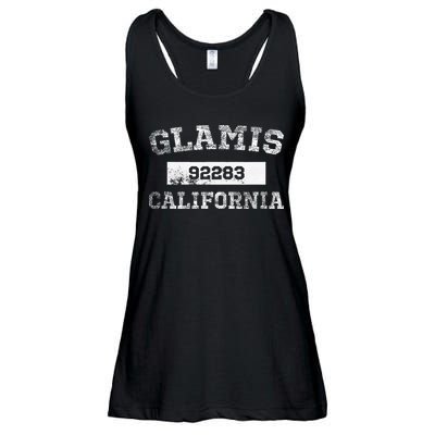 Glamis California Zip Code 92283 Distressed Ladies Essential Flowy Tank