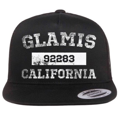 Glamis California Zip Code 92283 Distressed Flatbill Hat