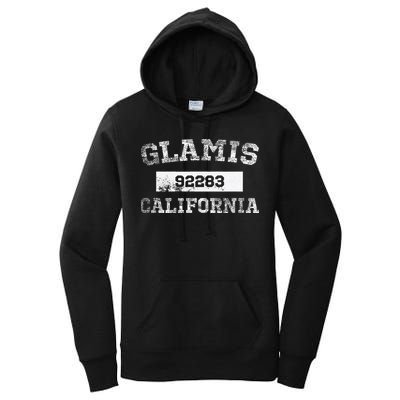 Glamis California Zip Code 92283 Distressed Women's Pullover Hoodie