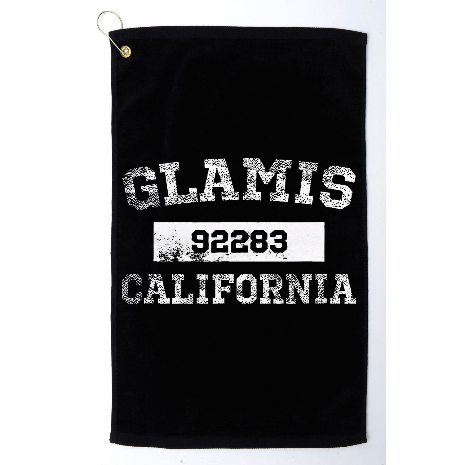 Glamis California Zip Code 92283 Distressed Golf Towel