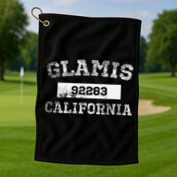 Glamis California Zip Code 92283 Distressed Golf Towel