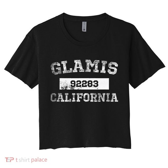 Glamis California Zip Code 92283 Distressed Crop Top
