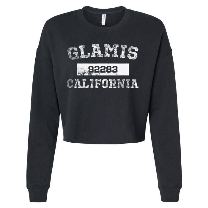 Glamis California Zip Code 92283 Distressed Cropped Pullover Crew