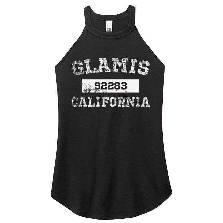 Glamis California Zip Code 92283 Distressed Women's Perfect Tri Rocker Tank