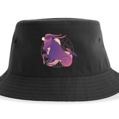 Goat Capricorn Zodiac Sustainable Bucket Hat