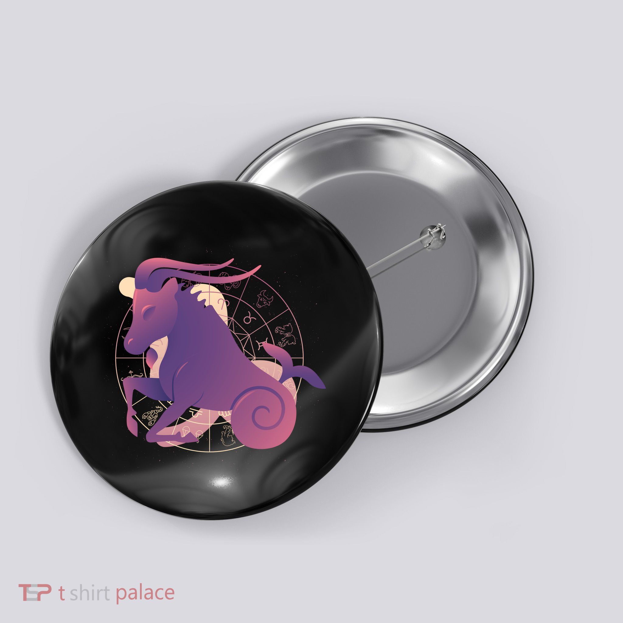 Goat Capricorn Zodiac Button