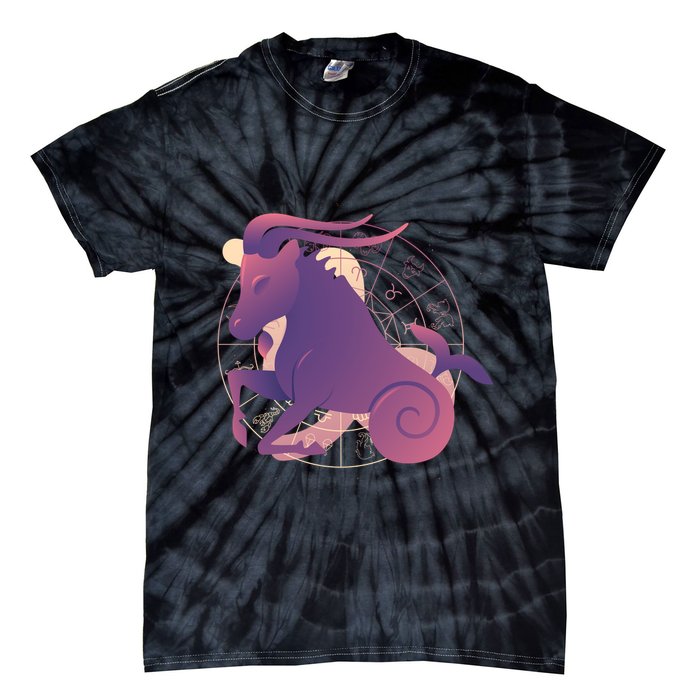 Goat Capricorn Zodiac Tie-Dye T-Shirt