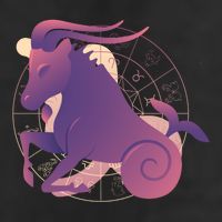 Goat Capricorn Zodiac Golf Towel