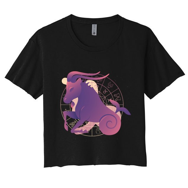 Goat Capricorn Zodiac Crop Top
