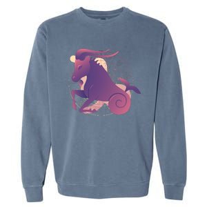 Goat Capricorn Zodiac Garment-Dyed Sweatshirt