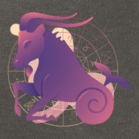 Goat Capricorn Zodiac Cotton Canvas Backpack