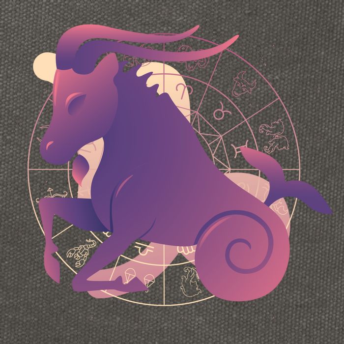 Goat Capricorn Zodiac Cotton Canvas Backpack
