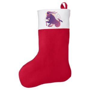 Goat Capricorn Zodiac Felt Holiday Christmas Stocking