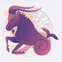 Goat Capricorn Zodiac Garment-Dyed Sweatshirt