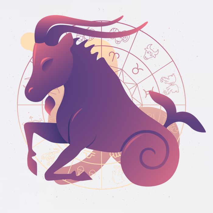 Goat Capricorn Zodiac Garment-Dyed Sweatshirt