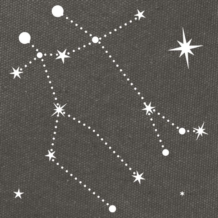Gemini Constellation Zodiac Cotton Canvas Backpack