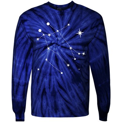 Gemini Constellation Zodiac Tie-Dye Long Sleeve Shirt