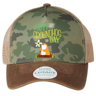 Groundhog Day 2024 Happy Ground Hog Legacy Tie Dye Trucker Hat