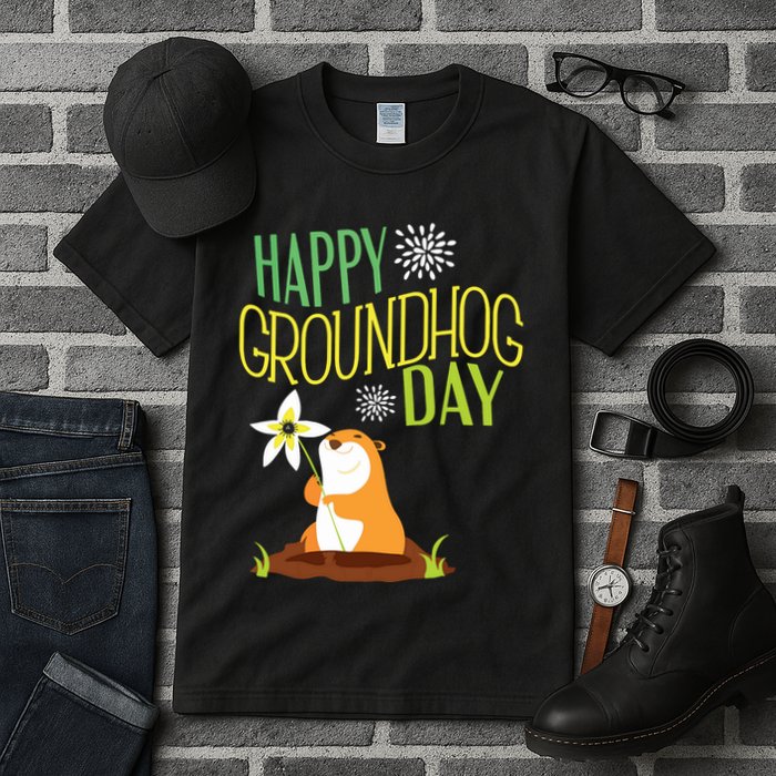 Groundhog Day 2024 Happy Ground Hog Tall T-Shirt