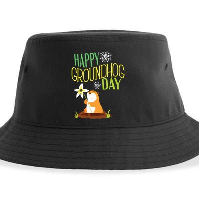 Groundhog Day 2024 Happy Ground Hog Sustainable Bucket Hat