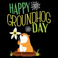 Groundhog Day 2024 Happy Ground Hog 7-Panel Snapback Hat