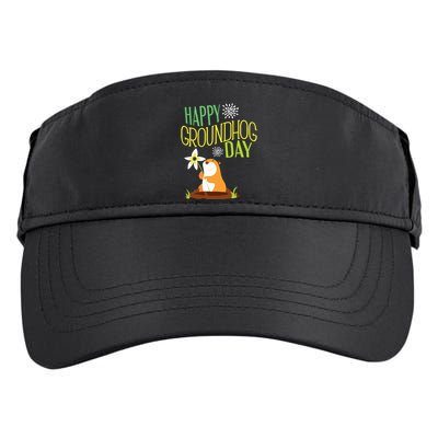 Groundhog Day 2024 Happy Ground Hog Adult Drive Performance Visor