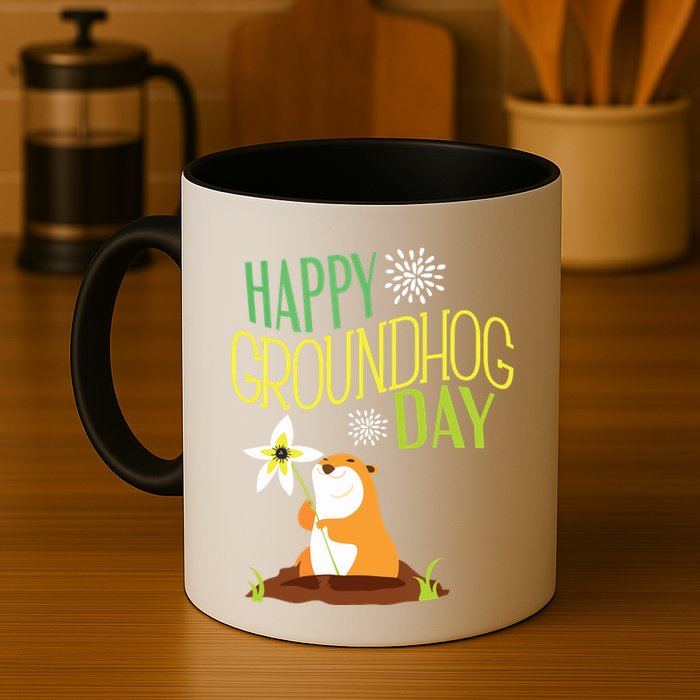 Groundhog Day 2024 Happy Ground Hog Mug