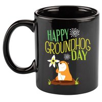 Groundhog Day 2024 Happy Ground Hog 11oz C Handle Ceramic Mug