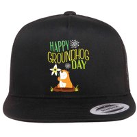 Groundhog Day 2024 Happy Ground Hog Flatbill Hat