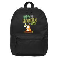 Groundhog Day 2024 Happy Ground Hog 16 in Basic Backpack