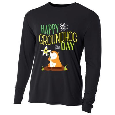 Groundhog Day 2024 Happy Ground Hog Cooling Performance Long Sleeve Crew