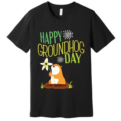 Groundhog Day 2024 Happy Ground Hog Premium T-Shirt