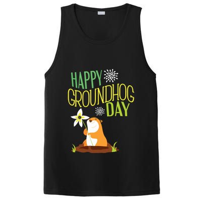 Groundhog Day 2024 Happy Ground Hog PosiCharge Competitor Tank
