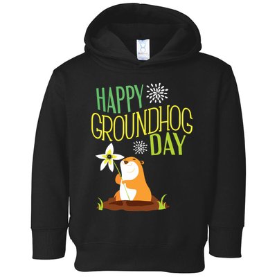 Groundhog Day 2024 Happy Ground Hog Toddler Hoodie